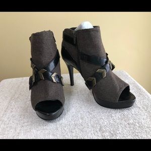 Brown and Black Booties